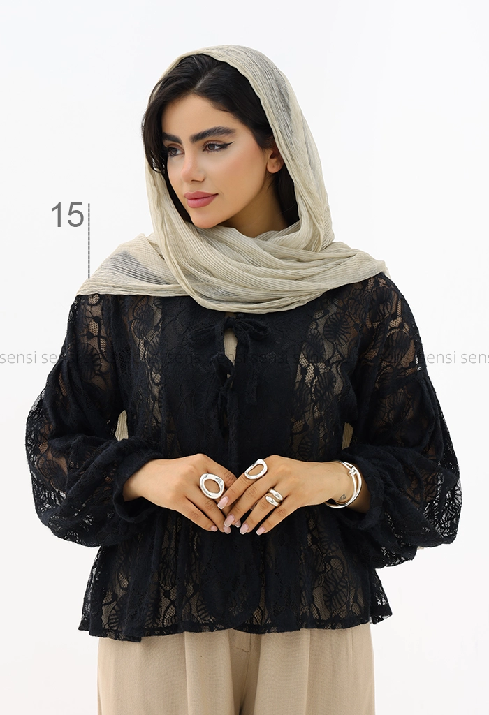 مانتو زنانه عروسکی گیپور کد1006095